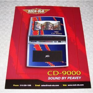 Rock Ola CD-9000 PEAVEY SOUND 2005 Original JUKEBOX NOS Promo Sales Flyer
